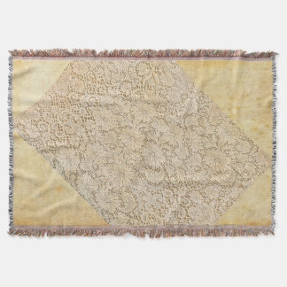 Old Crochet Lace Floral Pattern + your ideas Throw Blanket