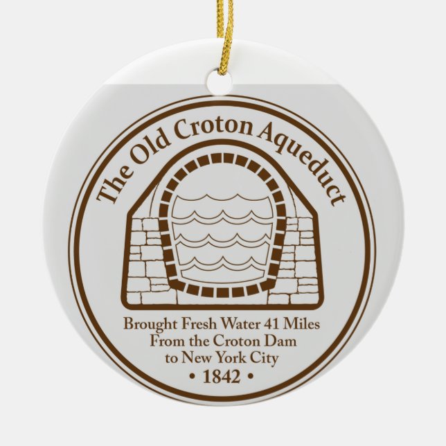 Old Croton Aqueduct Holiday Ornament (Front)