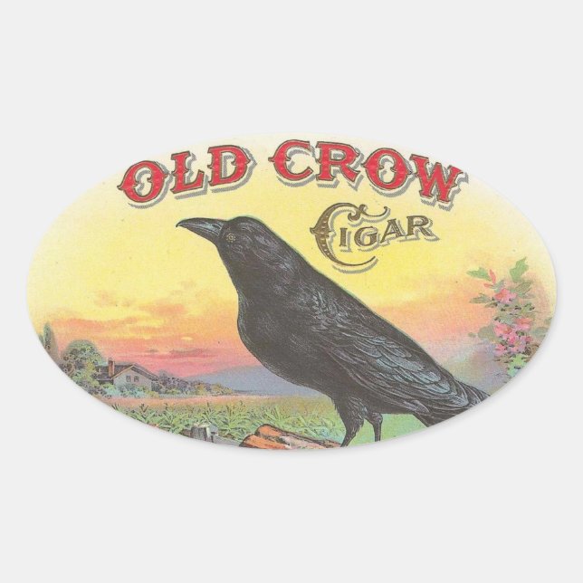 Old Crow Oval Sticker (Front)