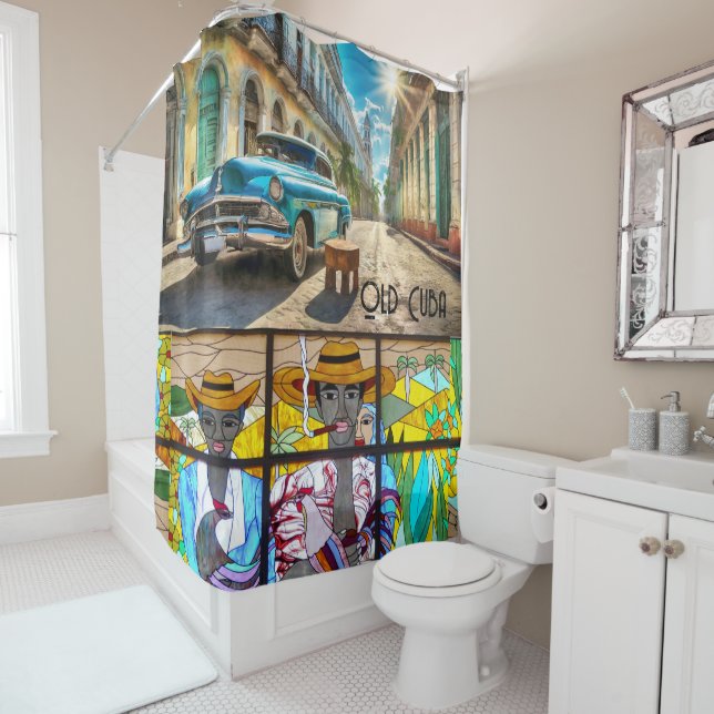 Old Cuba shower curtain (In Situ)