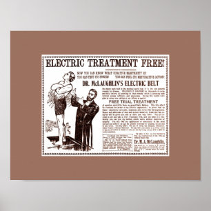 Old Cures: Dr. McLaughlin's ELECTRIC BELT Ad Poster