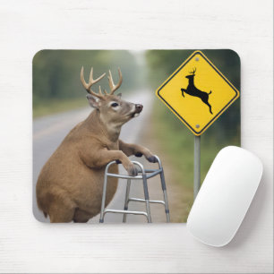 Old Deer Leaning On a Walker Mouse Mat
