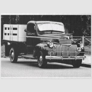 old delivery truck tissue paper