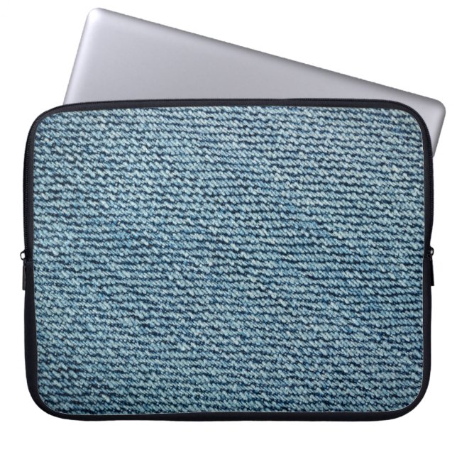 Old denim fabric background texture. abstract, anc laptop sleeve (Front)