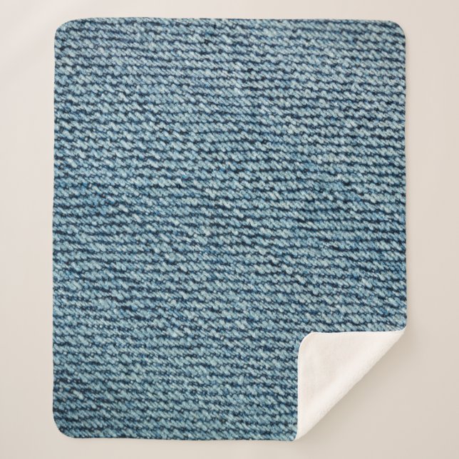 Old denim fabric background texture. abstract, anc sherpa blanket (Front)