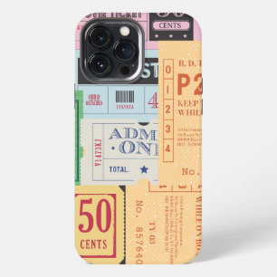 Old design Rustic vintage newspaper Tickets iPhone 13 Pro Max Case