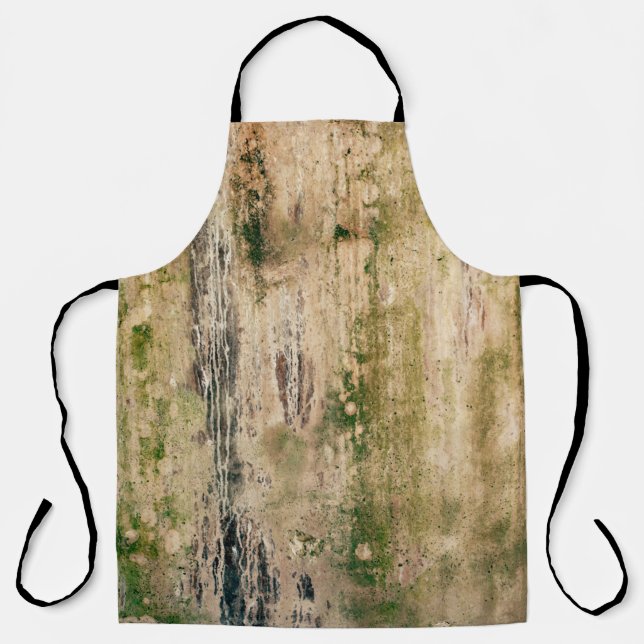 Old dirty damaged wall background. Scratched textu Apron (Front)