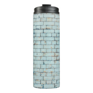 Old dirty white brick wall backgroundabstract, age thermal tumbler