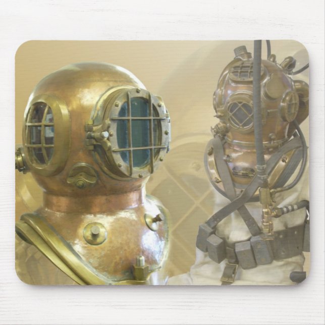 Old Diving Gear Mouse Mat (Front)