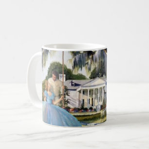 Old Dixie Civil War Era Plantation House Romance  Coffee Mug
