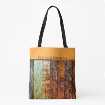 Old Dock Treasures Tote Bag. Sea-worn style.