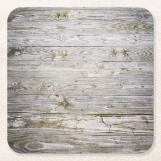 Old Dock Wood Square Paper Coaster