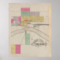 Old Dodge City KS Map (1887) 