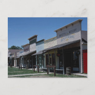 Old Dodge City storefronts in Dodge City, Kansas, Postcard