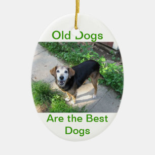 Old Dogs are the Best Dogs Ceramic Tree Decoration