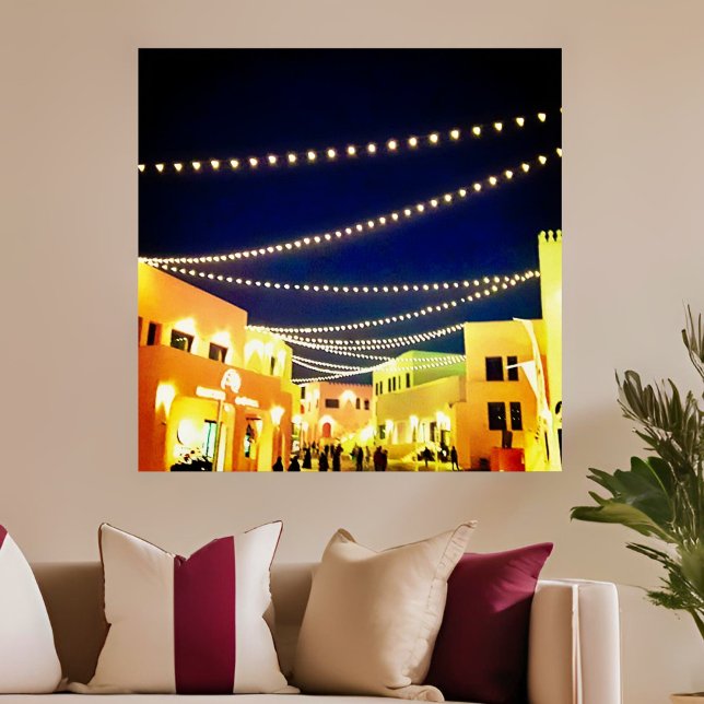 Old  Doha Port  at night Poster (Creator Uploaded)