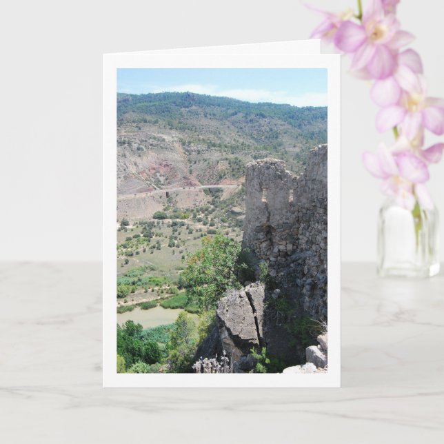 Old Domeño Castle, Valencia, Spain, Spanish Card (Orchid)