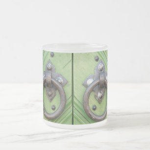 Old door frosted glass coffee mug