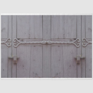 Old Door Hinged Grey Rustic Decoupage 20x30 Tissue Paper