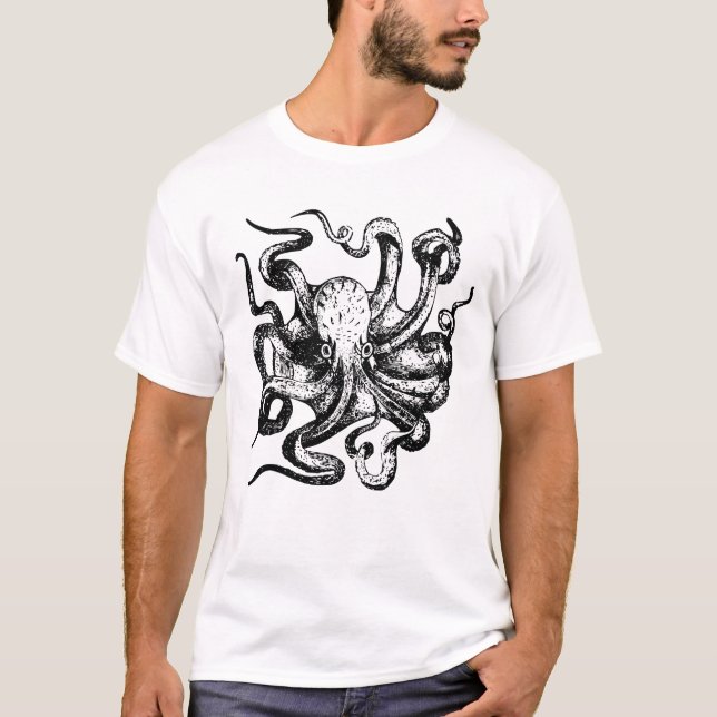 Old drawing of octopus T-Shirt (Front)