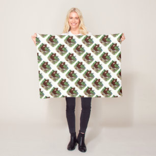 Old Dutch Capuchine Pigeon Fleece Blanket