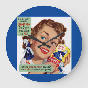 Old Dutch Cleanser lady Large Clock