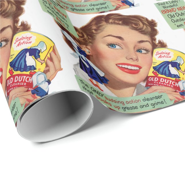 Old Dutch Cleanser lady Wrapping Paper (Roll Corner)