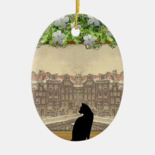 Old Dutch view Ceramic Tree Decoration