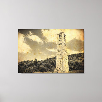 OLD EFFECT PHOTO on on medieval tower canvas print