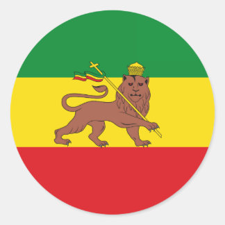Old Ehtiopian flag Classic Round Sticker