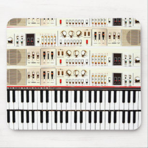 Old Electric Keyboard Mouse Mat