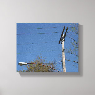 Old Electric Utility Pole Canvas Print