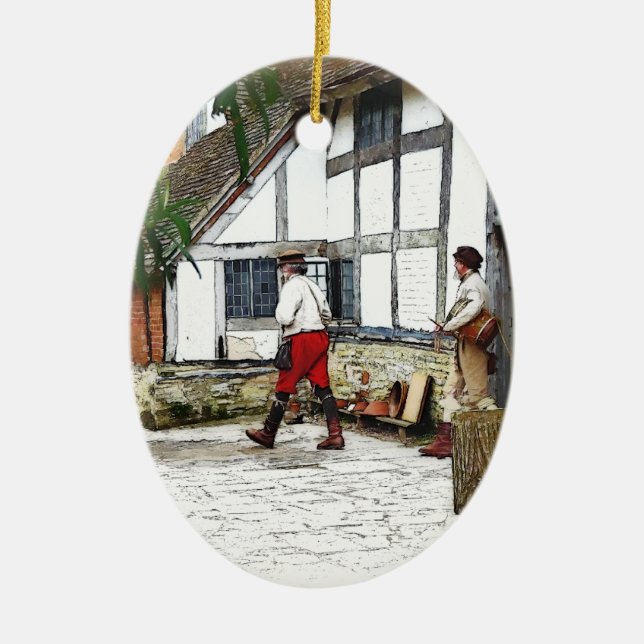 OLD ENGLAND CERAMIC TREE DECORATION (Front)