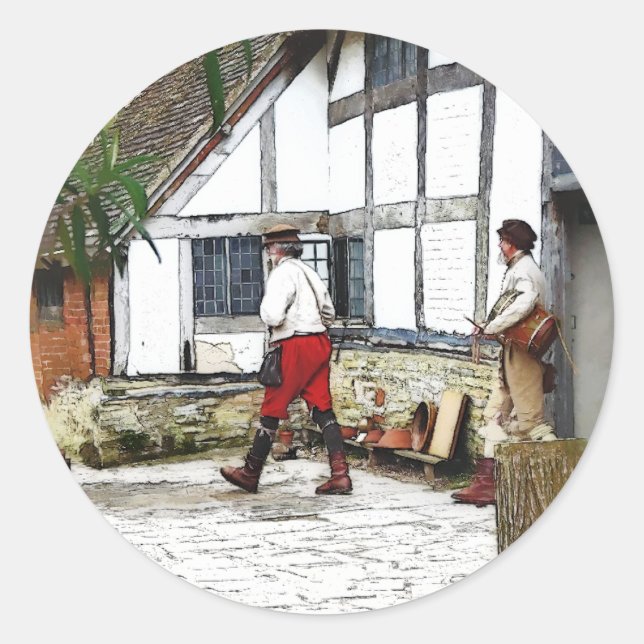 OLD ENGLAND CLASSIC ROUND STICKER (Front)