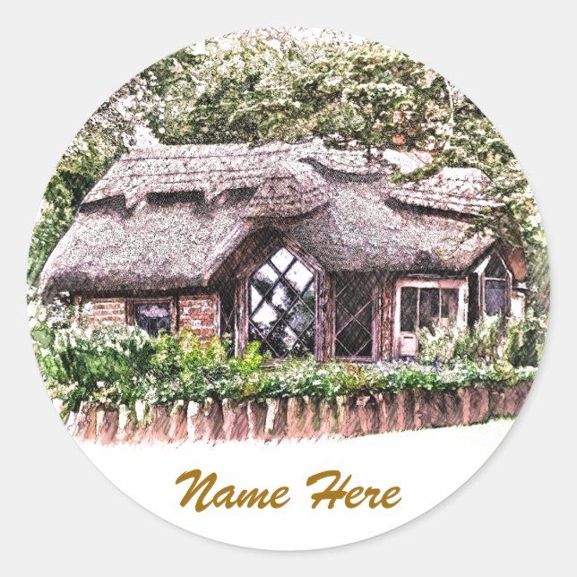 OLD ENGLAND CLASSIC ROUND STICKER (Front)