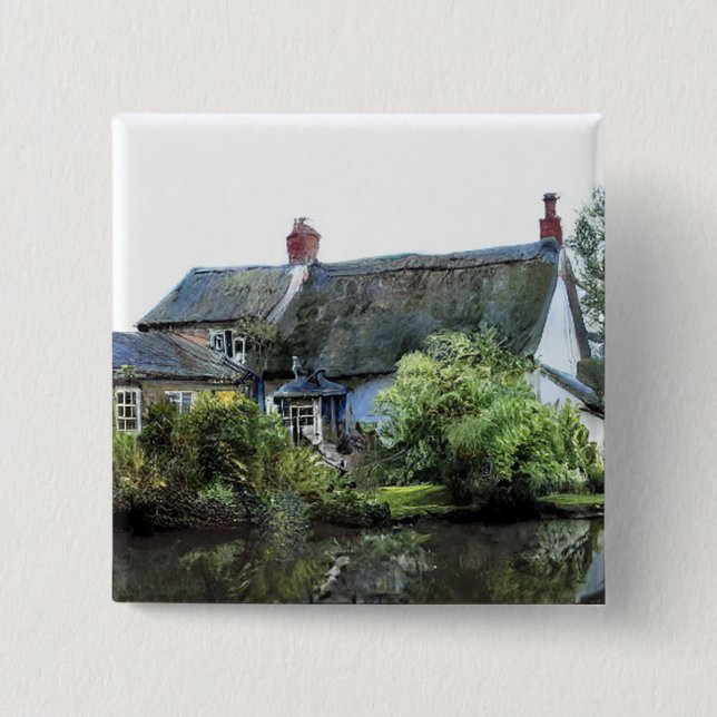 OLD ENGLAND COTTAGE 15 CM SQUARE BADGE (Front)