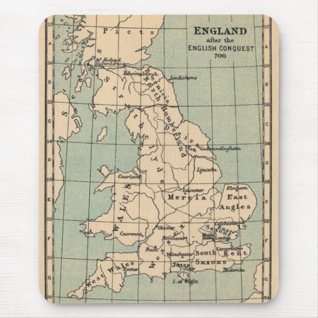Old England Map Mouse Mat (Front)