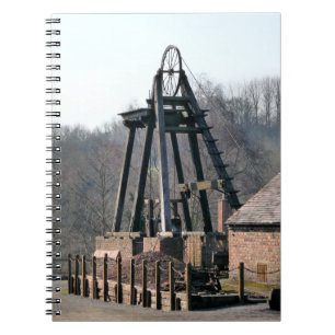 OLD ENGLAND PITHEAD WINDING WHEEL NOTEBOOK