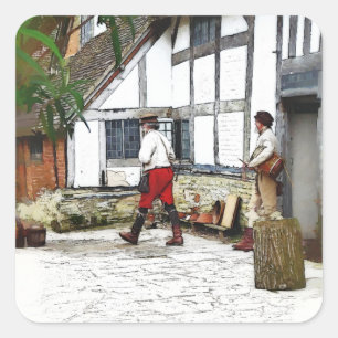 OLD ENGLAND SQUARE STICKER