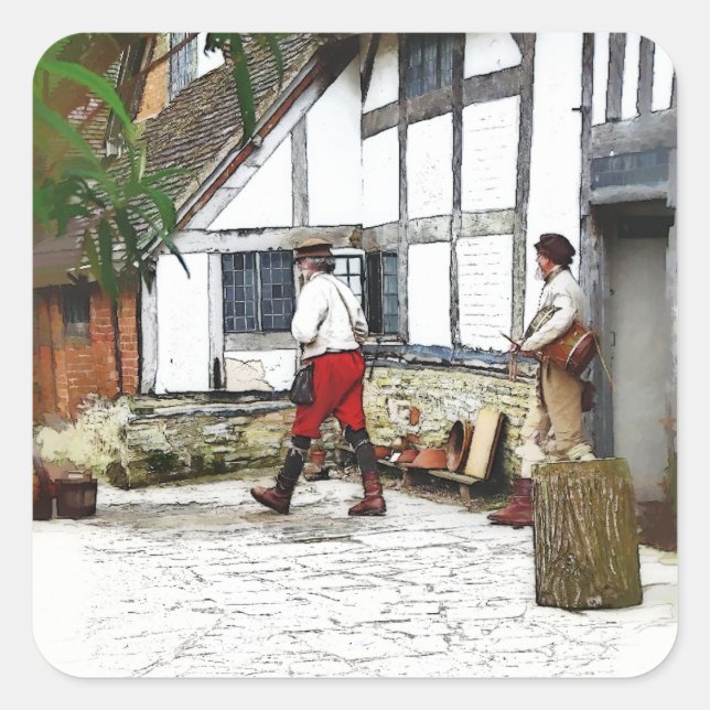 OLD ENGLAND SQUARE STICKER (Front)