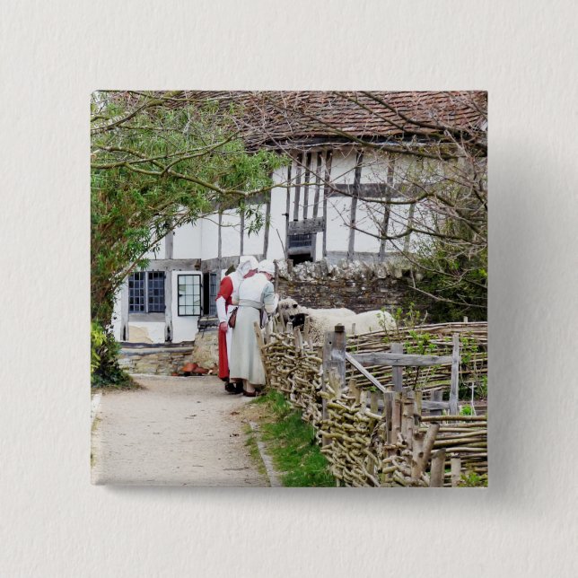 OLD ENGLAND UK 15 CM SQUARE BADGE (Front)