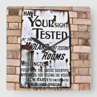 OLD ENGLAND VINTAGE SIGN SQUARE WALL CLOCK