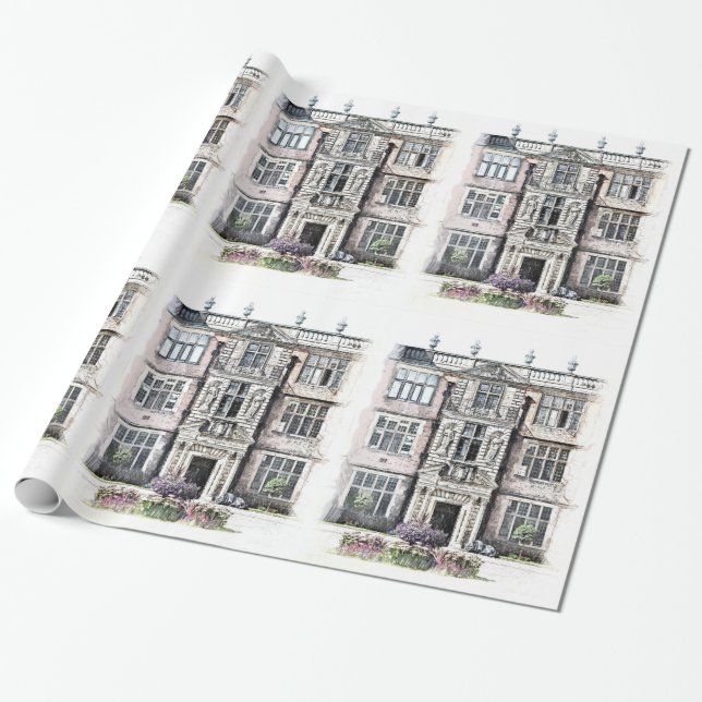 OLD ENGLAND WRAPPING PAPER (Unrolled)