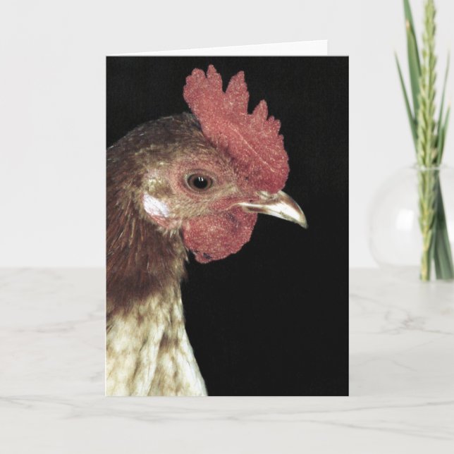 Old English Bantam Rooster Card (Front)