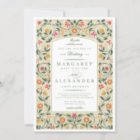 Old English Border Wedding Invitation