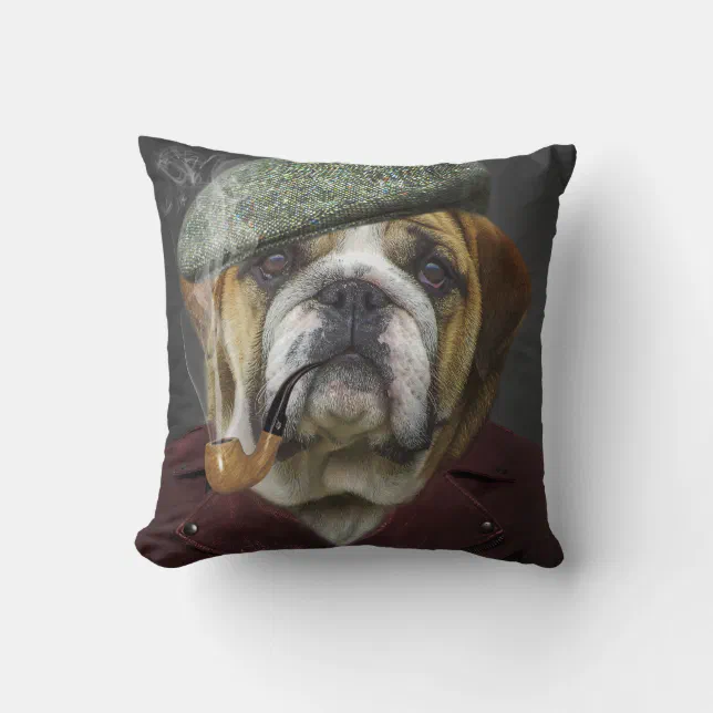 English top bulldog pillow