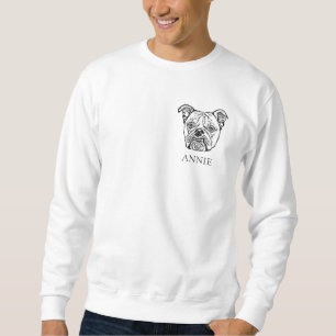 Old English Bulldog Hand Drawing Personalised Sweatshirt