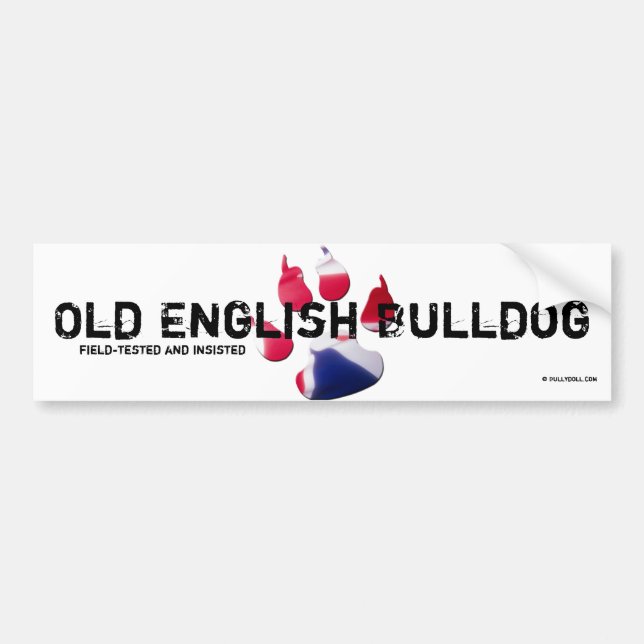 Old English Bulldog Sticker (Front)