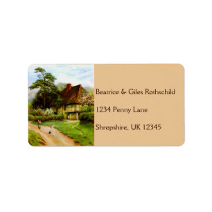 Old English Country Cottage Address Labels