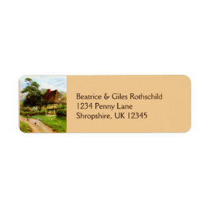 Old English Country Cottage Return Address Labels